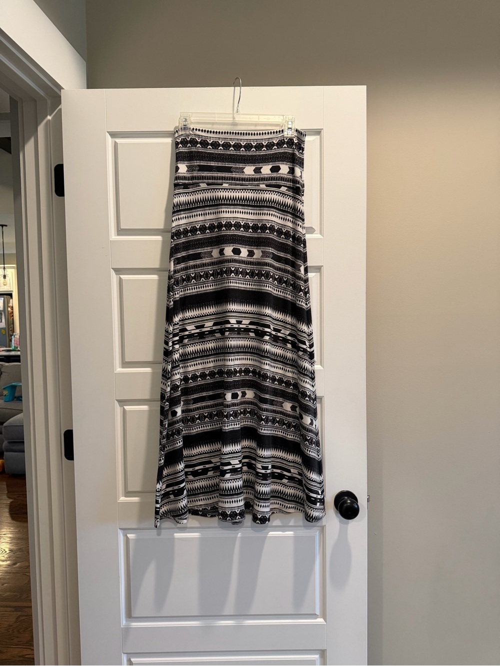 Mossimo Supply Co. Black and White Aztec Maxi Skirt